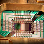 Photo d'un processeur quantique