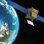 Un satellite en orbite autour de la terre