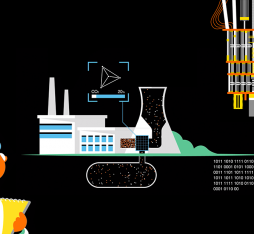 Représentation d'un complexe industriel utilisant les technologies quantiques