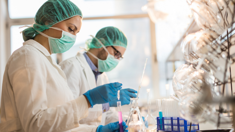 lab scientists / scientifiques dans un laboratoire