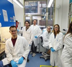 Soft Robotics Lab – ETH Zürich (lab head: Prof. Robert Katzschmann (not in the picture). From left to right: Jose Greminger (Master student), Pablo Paniagua (Master student), Jakob Schreiner (visiting PhD student), Aiste Balciunaite (PhD student), Miriam Filippi (Established researcher), and Asia Badolato (PhD student).