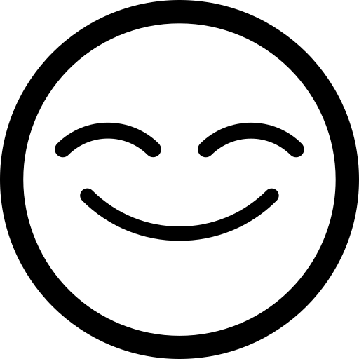  a pictogram representing a smiling face